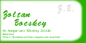 zoltan bocskey business card